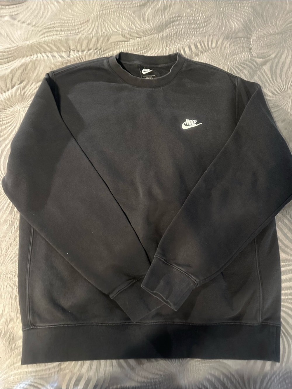 Nike Black Crewneck Sweatshirt with White Swoosh